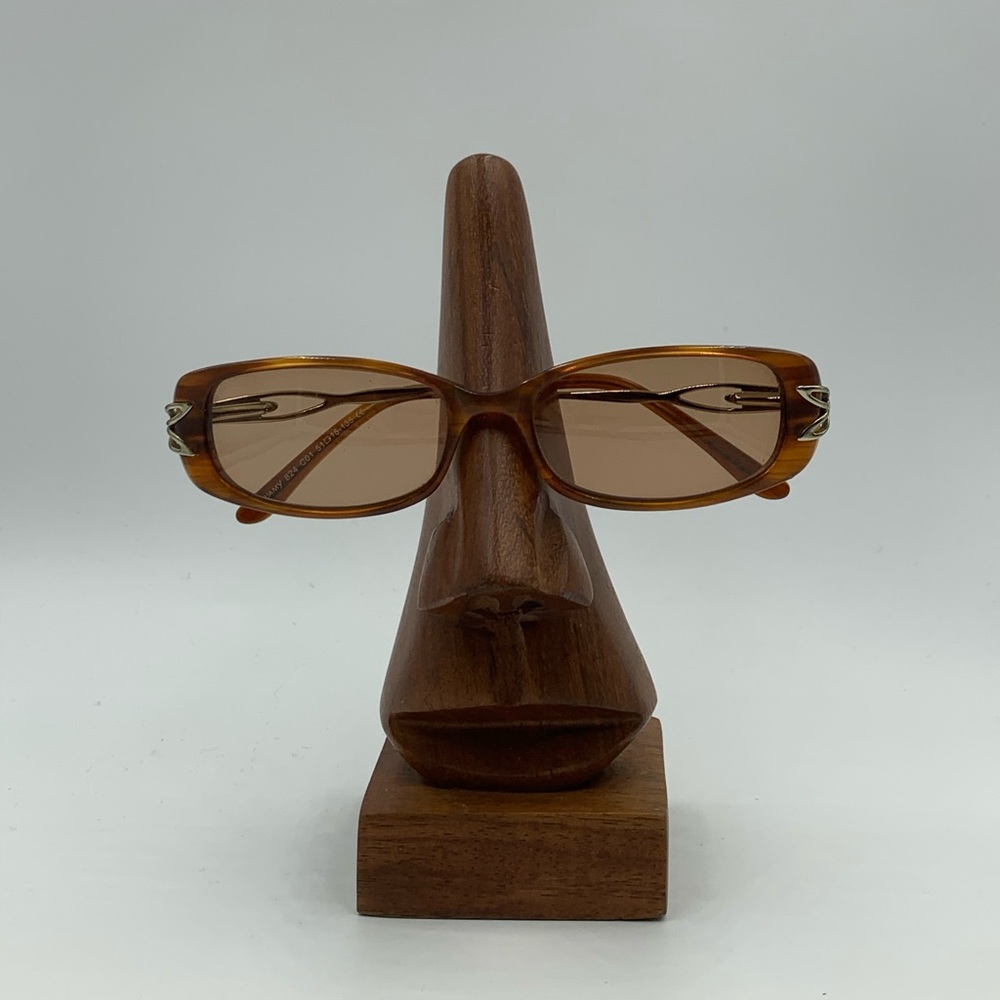 L’AMY 824 Brown / Gold Oval Sunglasses Frames